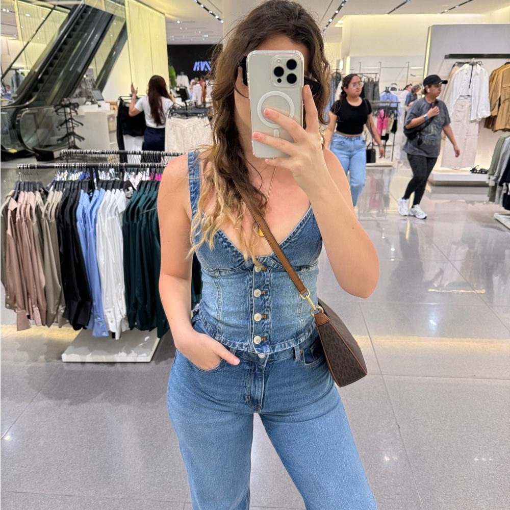Women's Blue Denim Jeans and top